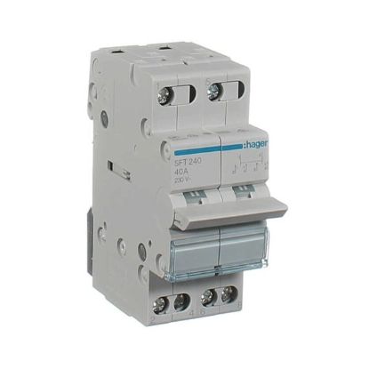 Picture of Hager Change Over 40A 2Pole Din 2Mod SFT240